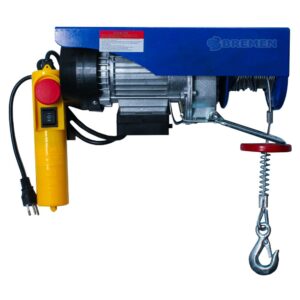 GUINCHO COLUNA 220V 300/600KG 1000W CABO 12M X 4.5 MM