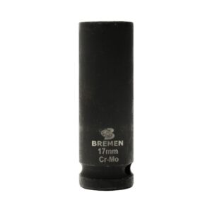 SOQUETE SEXT IMPACTO 1/2" 17MM (COMPRIMENTO 80MM)