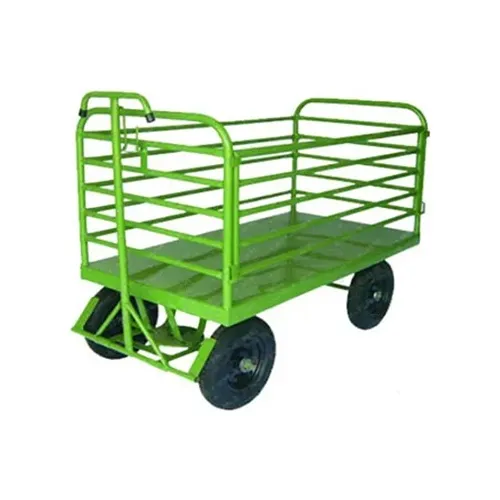 CARRINHO PLATAFORMA FECHADO EM TUBO COM ASSOALHO EM AÇO CARBONO 800 kg 1500X800 PNEUMATICA - GRANDE