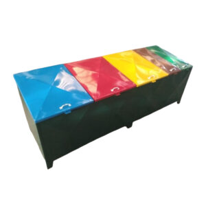 Lixeira Container em Aço Galvanizado 1.440 litros AZUL,AMARELO ,VEMELHO E LARANHA
