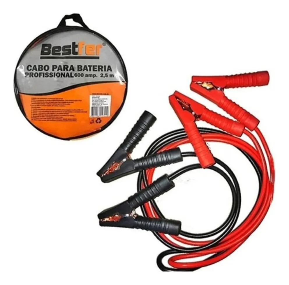 BF CABO P/BATERIA 600AMP C/BOLSA PROFISSIONAL