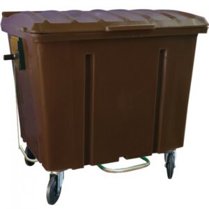 LIXEIRA CONTAINER PLÁSTICO 1000L MARROM