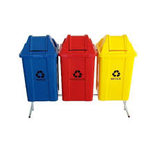 LIXEIRA COLETA SELETIVA PLÁSTICO TVV QUA 60 L CJ 3 SUP JS