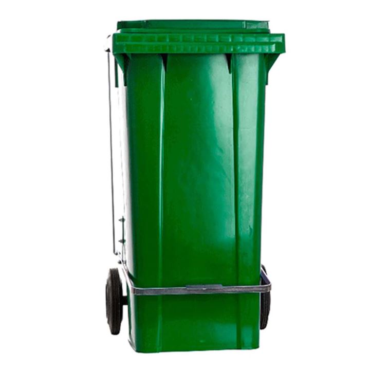 LIXEIRA CONTAINER PLÁSTICA COM RODAS E PEDAL -120L - TK