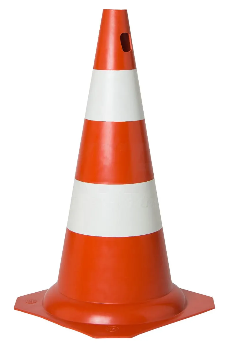 CONE DE TRÂNSITO - LARANJA E BRANCO 50 CM