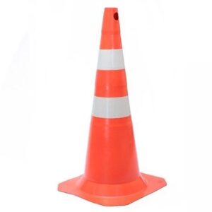CONE DE TRÂNSITO - LARANJA E BRANCO 75 CM